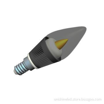 3W warm white COB candle led bulb